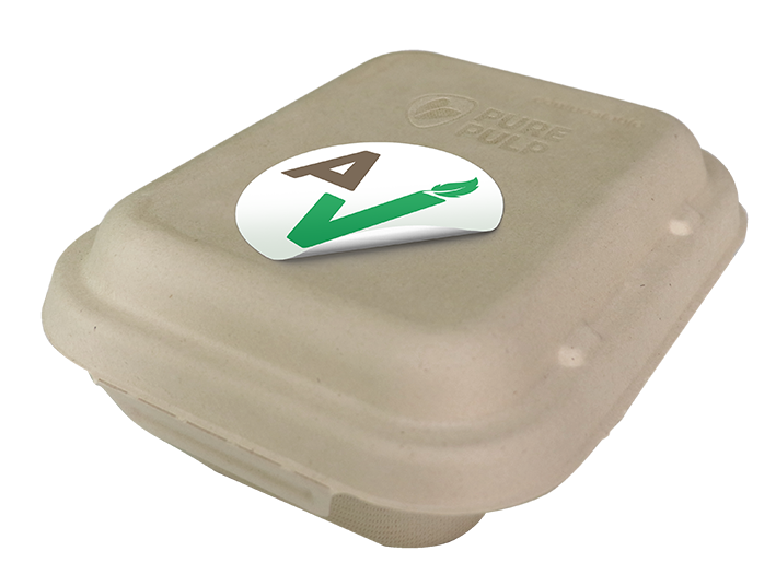 contenitore personalizzato con il tuo logo - linea pure pulp compostabile adessoverde brescia